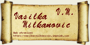 Vasilka Milkanović vizit kartica